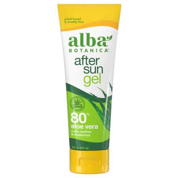 Alba Botanica After Sun Gel 80% Aloe Vera -- 8 fl oz