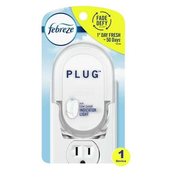 Febreze Plug In Air Freshener, Odor-Fighting Scented Oil Refill, Warmer Device