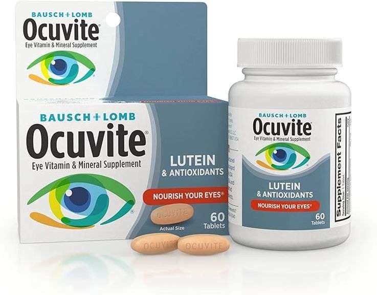 EXP 2026 - 11 Ocuvite Eye Vitamin & Mineral Supplement, Contains Zinc, Vitamins A, C, E,