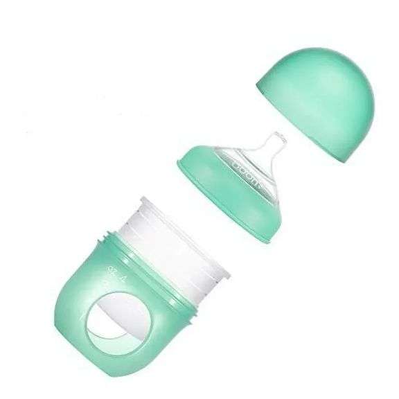 BOON NURSH Slow Silicone Pouch Bottle 0m + AIR-FREE FEEDING