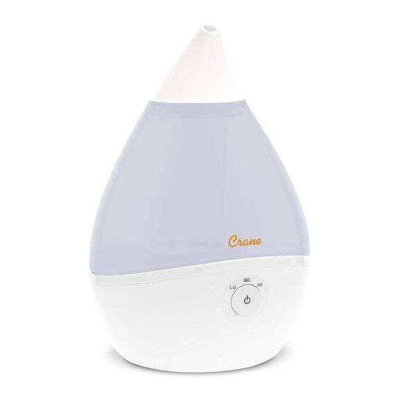 Crane Teardrop Ultrasonic Cool Mist Humidifier for Baby Nursery, 0.5 Gallon