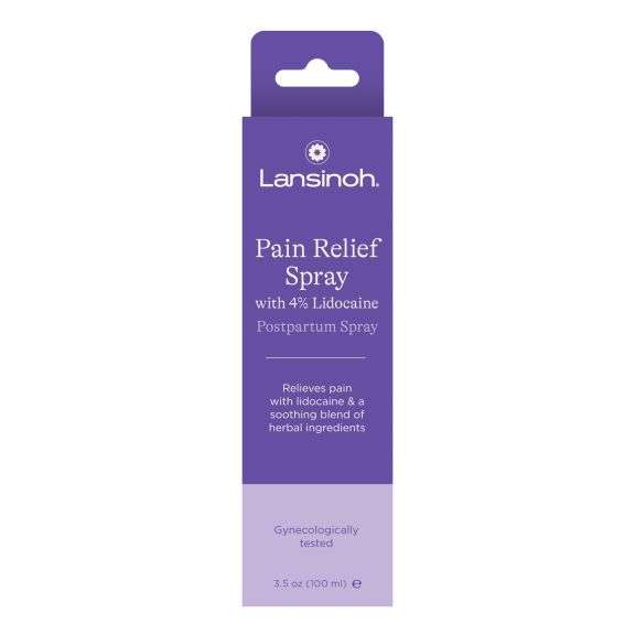 Lansinoh Postpartum Pain Relief Spray with 4% lidocaine - 3.5oz