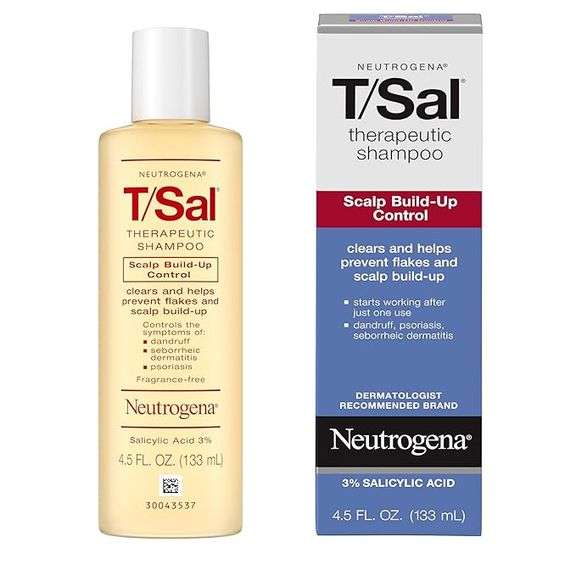 Neutrogena T/Sal Therapeutic Dandruff Shampoo, Scalp Build-Up Control, 3% Salicylic Acid