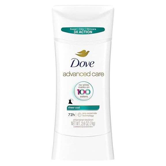 Dove Advanced Care Antiperspirant Deodorant Stick Sheer Cool for Soft, Resilient Skin