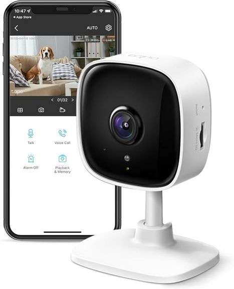 Tapo TP-Link 1080P Indoor Security Camera for Baby Monitor, Dog Camera w/Motion Detection