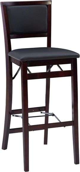 Linon Keira Pad Back Folding Bar Stool