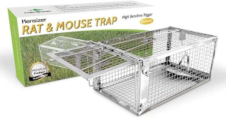 Kensizer Humane Rat Trap, Chipmunk Rodent Trap That Work for Indoor and Outdoor Small Animal