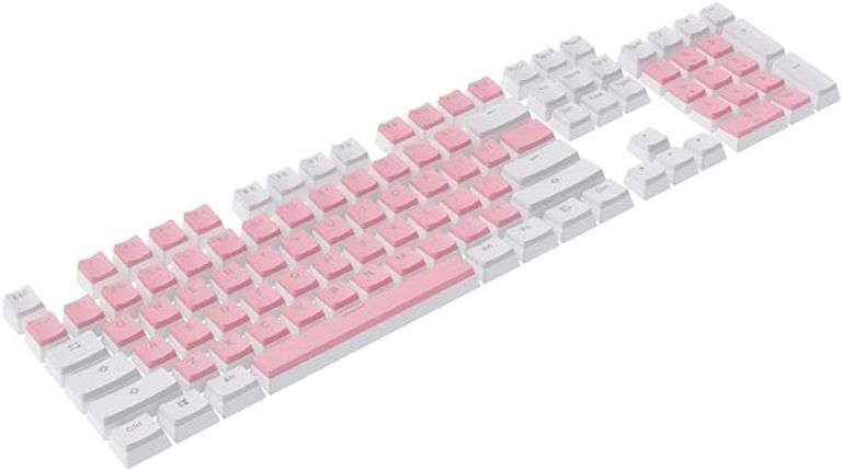 1Set Double Shot PBT Keycap 104 Keys Translucent Dual-Layer Keycaps OEM Profile