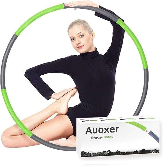 Auoxer Fitness Exercise Weighted Hoops, Lose Weight Fast by Fun Way to Workout, Fat Burning Healthy
