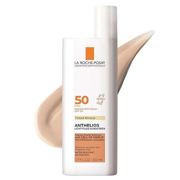 La Roche-Posay Anthelios Sunscreen SPF 50, Ultra-Light Fluid Broad Spectrum SPF 50, Face Sunscreen w