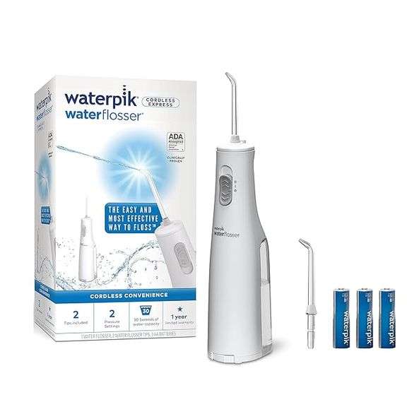 Waterpik Cordless Express Water Flosser, Battery Operated & Portable for Travel & Home