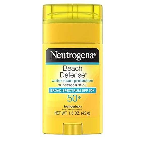 Neutrogena Beach Defense Sunscreen Stick SPF 50, Hands-Free Application, Hawaii Reef Act 104 Complia