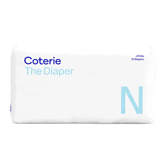 Coterie Diaper Newborn Hypoallergenic High Performance Ultra-soft 31ct