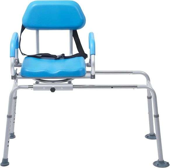 FSA/HSA Eligible Sliding Shower Chair Tub Transfer Bench with Swivel Seat, Rotating Bathtub Bench