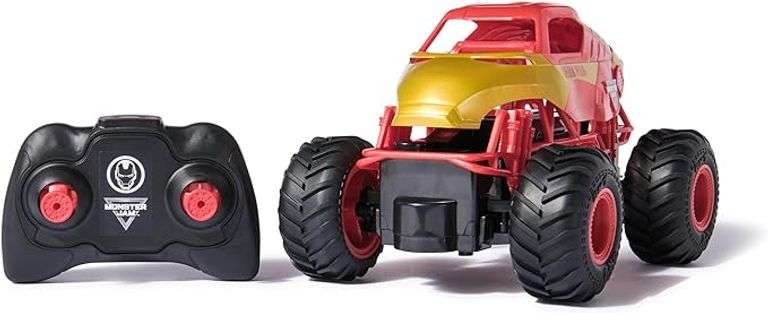 Monster Jam, Marvel Iron Man RC Monster Truck, 1:24 Scale, Kids Toys for Boys and Girls Ages 4 and u