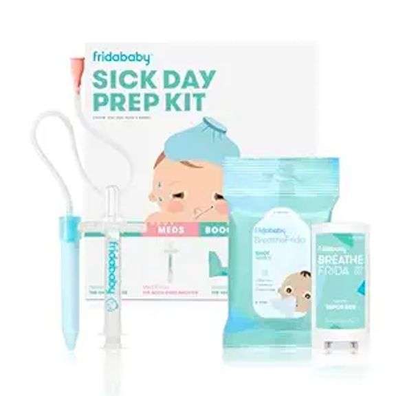 Frida Baby Sick Day Prep Kit, Sick Baby Essentials Includes NoseFrida Nasal Aspirator