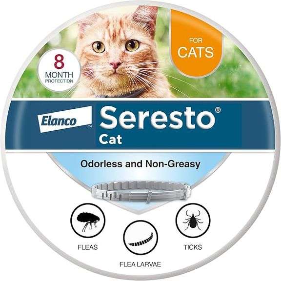 Set of 2 Seresto Cat Vet-Recommended Flea & Tick Treatment & Prevention Collar for Cats | 8 Months P