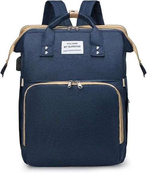 Diaper Bag Backpack with Changing Station, Changing Pad, USB Charging Port, Insulated Pockets, Strol