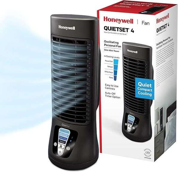 Honeywell QuietSet Personal Table Fan, Oscillating Personal Desk Fan with Quiet Operation