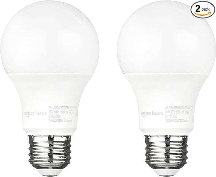 Amazon Basics A19 Dusk to Dawn Sensor LED Outdoor Light Bulb