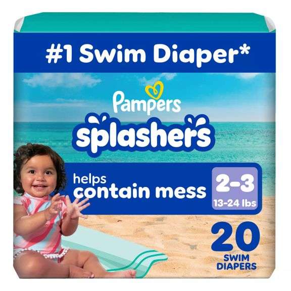 Pampers Splashers Disposable Swim Pants - (Select Size and Count)