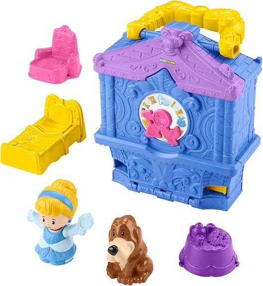 ​Fisher-Price Little People Toddler Toy Disney Princess Cinderella On-The-Go Playset