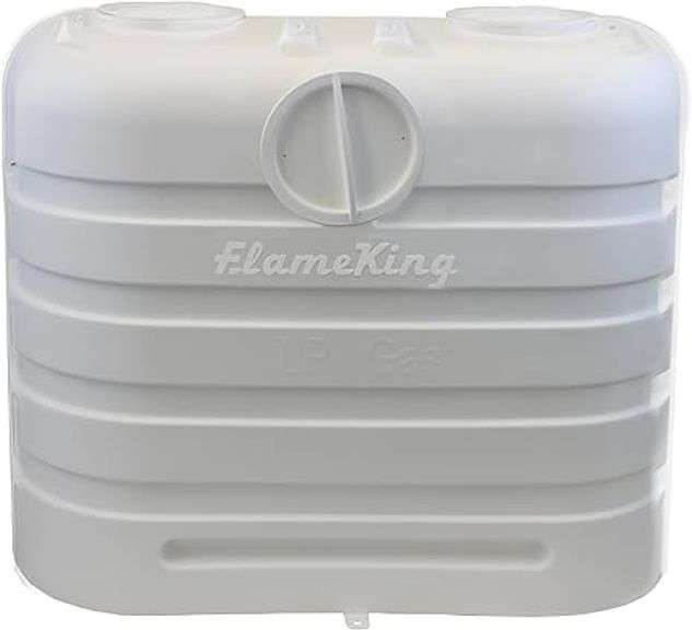 Flame King Dual 30LB LP Propane Tank Light Plastic Heavy Duty Cover for RV, Travel Trailer, Camper -
