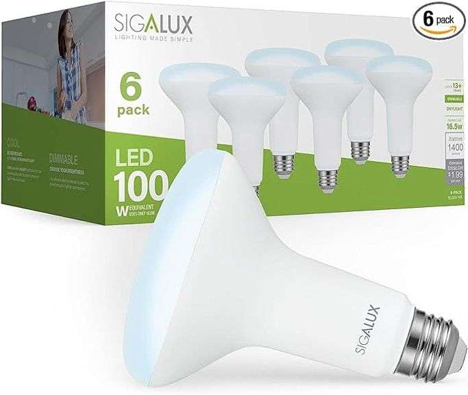 Sigalux LED Flood Lights Indoor, BR30 Bulb 100W Equivalent