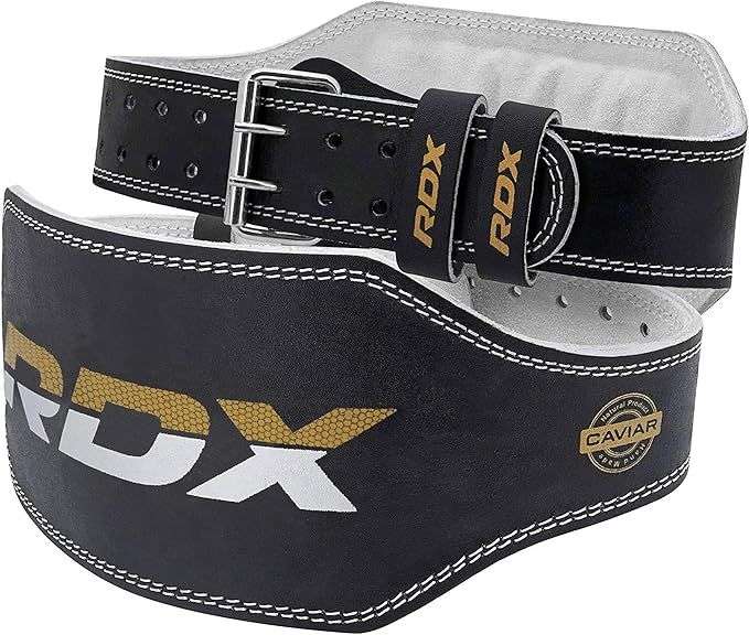 RDX Weight Lifting Belt Gym Exercise Workout, 6 inch Leather Padded Lumbar Back Support Men Women, 1