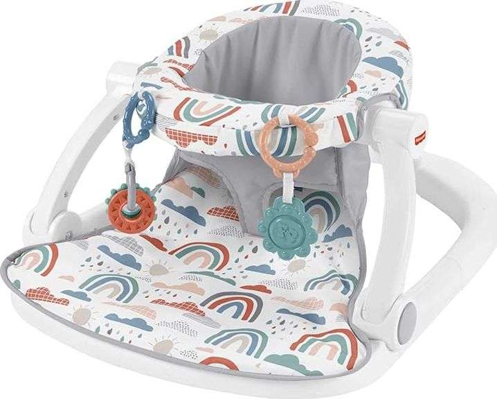 Fisher-Price Portable Baby Chair Sit-Me-Up Floor Seat with Developmental Toys