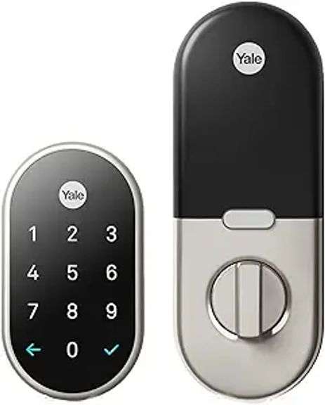 Google Nest x Yale Lock - Tamper-Proof Smart Lock for Keyless Entry - Keypad Deadbolt Lock for Front