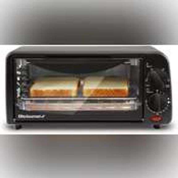 Elite Gourmet 2-Slice Toaster Oven Plastic,Aluminum,Glass Black