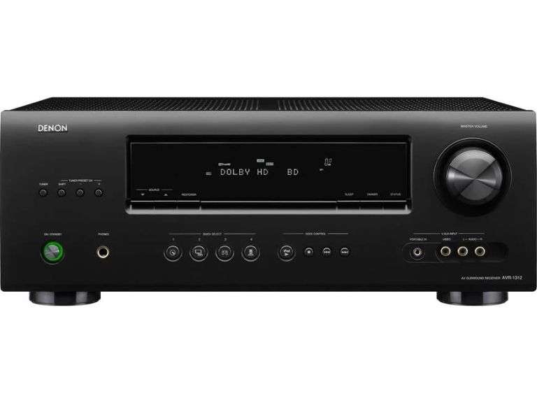 Denon AVR-1312 Home theater receiver with 3D-ready HDMI switching