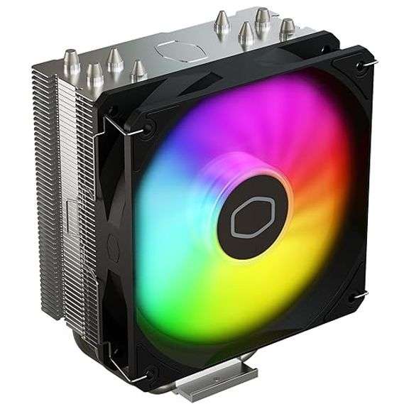 Cooler Master Hyper 212 Spectrum V3 ARGB CPU Air Cooler, 120mm PWM Fan, 4 Copper Heat Pipes, 152mm T