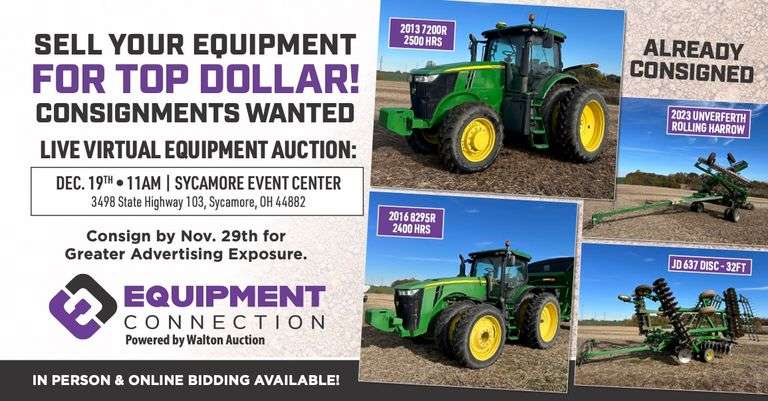December Live Virtual Equipment Auction