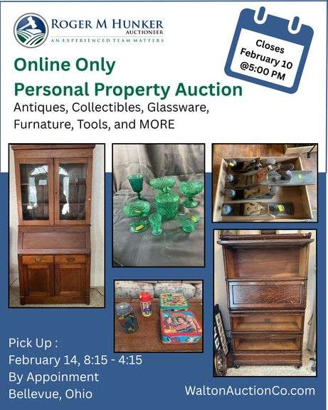 Tidwell Personal Property Online Auction | ENDS FEBRUARY 10TH @ 5PM