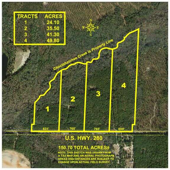Spann 150 Land Auction - 150+/- Acres - 4 Tracts - Sportsman's Paradise - Choctahatchee Creek Frontage - Offered Divided & As A Whole