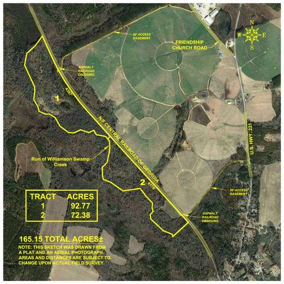 165+/- Acres - Exceptional Hunting Tract - Timber Investment Opportunity - Williamson Swamp Creek Frontage