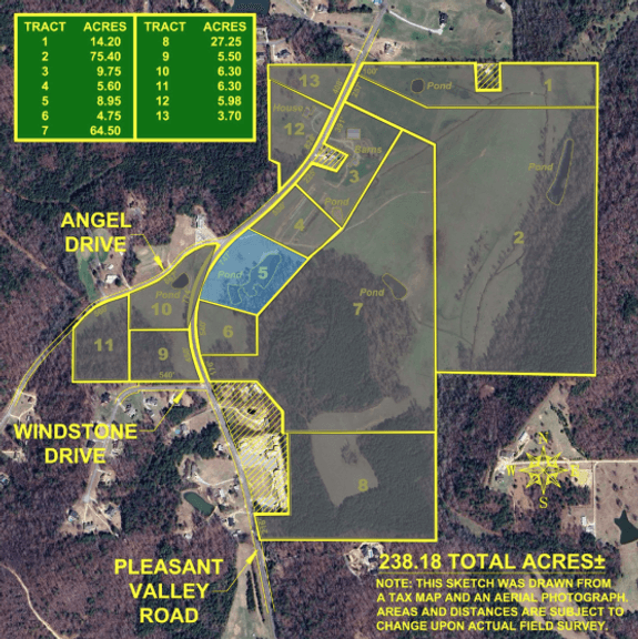 8.95+/- Acres with 1.8+/- Acre Pond
