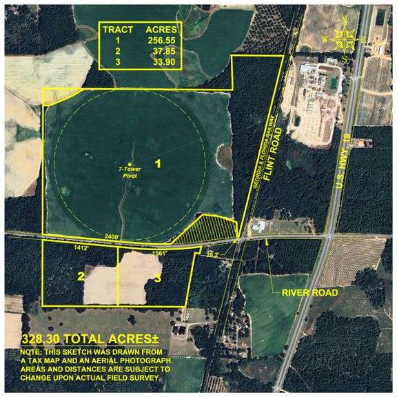 The Cochran Farm - 328+/- Total Acres - Irrigated Row Crop Farm - Beautiful Pine & Hardwoods